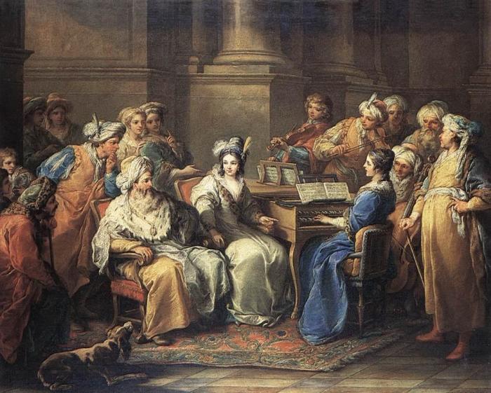 Шарль Андре Ван Лоо «Султан даёт концерт в честь своей наложницы», 1737 г.